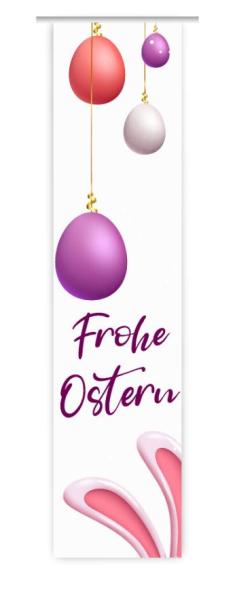 Flächenvorhang mit tollem Ostermotiv mit weißem Hintergrund